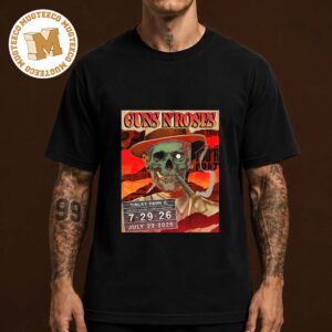 Guns N Roses Tinley Park IL 2026 Event Poster At Credit Union 1 Amphitheatre On July 29 2026 Unisex T Shirt