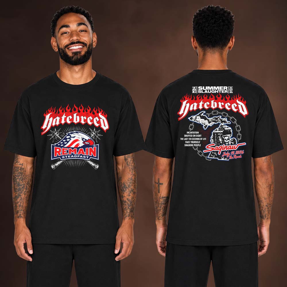 Hatebreed Saginaw MI 2026 Event Tee The Summer Tour At The Vault On July 19 2026 Hatebreed Saginaw MI 2026 Event Tee The Summer Tour At The Vault On July 19 2026