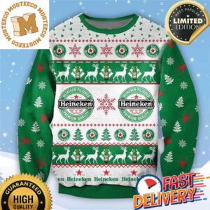 Heineken Ugly Knitted Sweater For Holiday 2023 Xmas Gifts