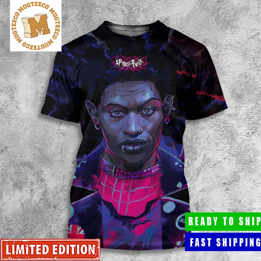 Hobart Brown Spider Punk In Spider Man Across The Spider Verse All Over Print Shirt Hobart Brown Spider Punk In Spider Man Across The Spider Verse All Over Print Shirt