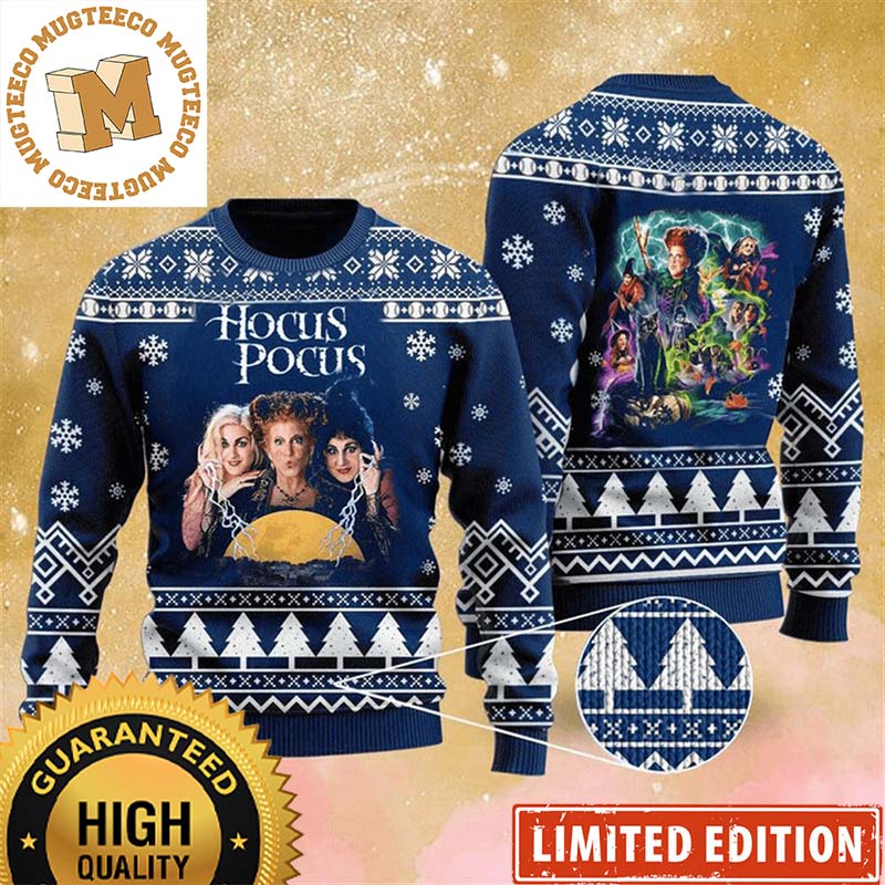 Hocus Pocus Snowflakes And Pine Tree Knitting Christmas Ugly Sweater Hocus Pocus Snowflakes And Pine Tree Knitting Christmas Ugly Sweater
