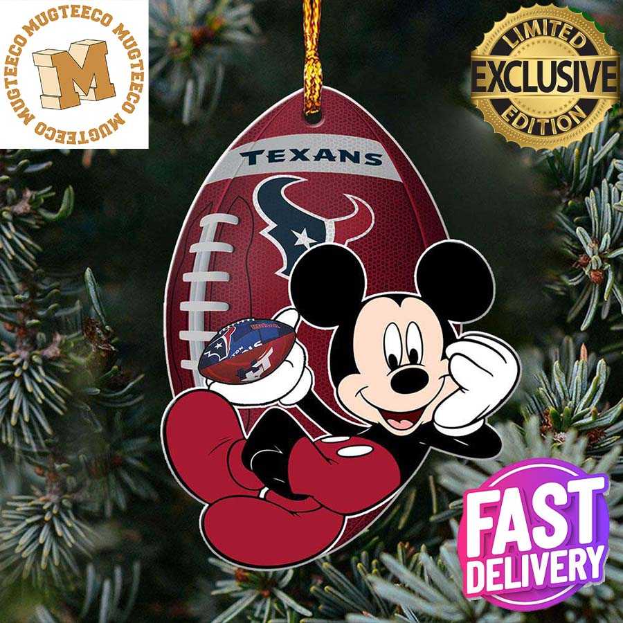 Houston Texans NFL Disney Mickey Mouse Xmas Gifts For Fans Personalized Christmas Tree Decorations Ornament Houston Texans NFL Disney Mickey Mouse Xmas Gifts For Fans Personalized Christmas Tree Decorations Ornament