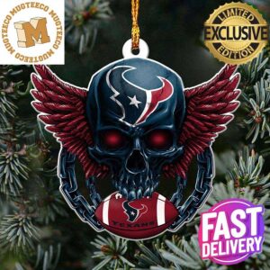Houston Texans NFL Football Skull Xmas Gifts Christmas Tree Decorations Ornament