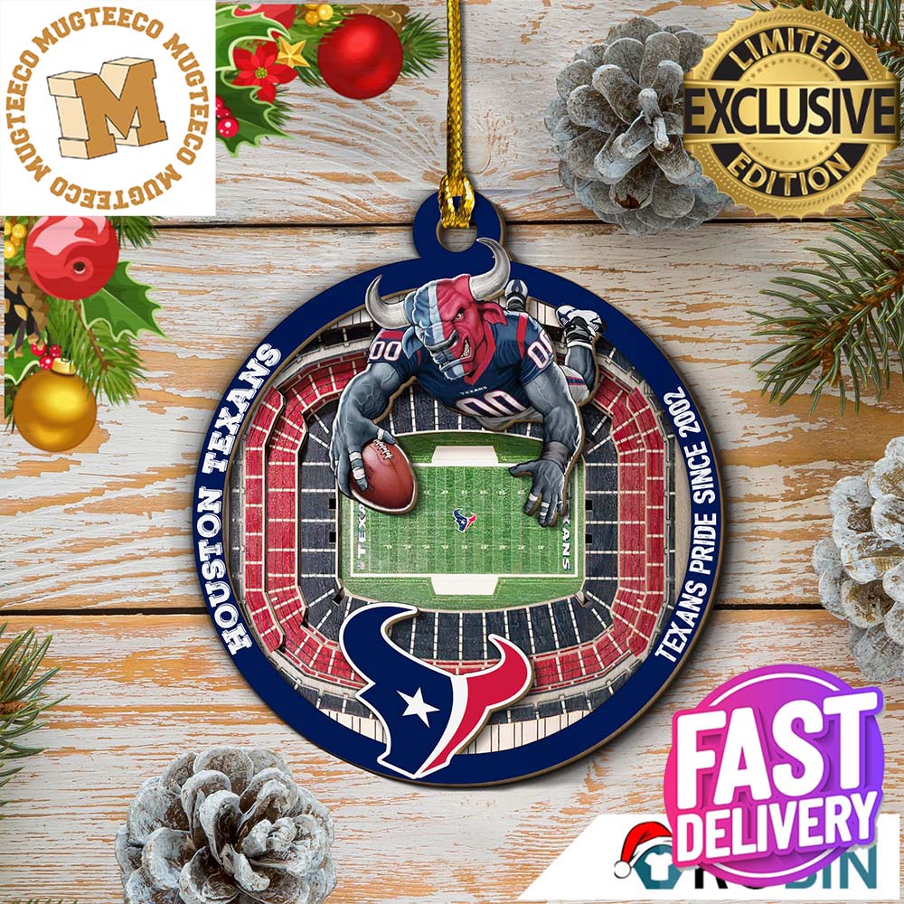 Houston Texans NFL Mascot Personalized Christmas Decorations Ornament 2023 Houston Texans NFL Mascot Personalized Christmas Decorations Ornament 2023