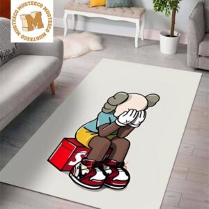 Hypebeast Kaws Supreme And Jordan 1 Off White For Living Room Carpet Rugs