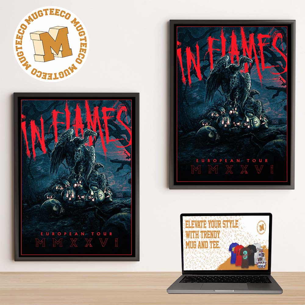 In Flames European Summer Tour 2026 Merch Home Decor Poster Canvas In Flames European Summer Tour 2026 Merch Home Decor Poster Canvas