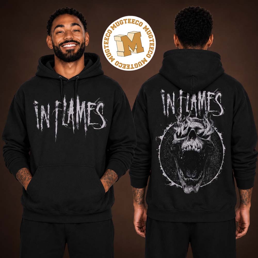 In Flames European Summer Tour 2026 Merch Screaming Skull Unisex Hoodie Shirt In Flames European Summer Tour 2026 Merch Screaming Skull Unisex Hoodie Shirt