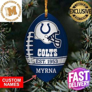 Indianapolis Colts NFL Football Personalized Xmas Gift For Fans Christmas Tree Decorations Ornament