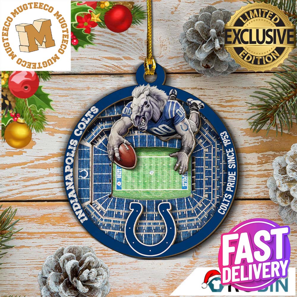 Indianapolis Colts NFL Mascot Personalized Christmas Decorations Ornament Indianapolis Colts NFL Mascot Personalized Christmas Decorations Ornament