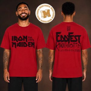 Iron Maiden Eddfest Knebworth 2026 Event Tee Merch On July 10  11 2026 Two Sided Red Unisex T-Shirt