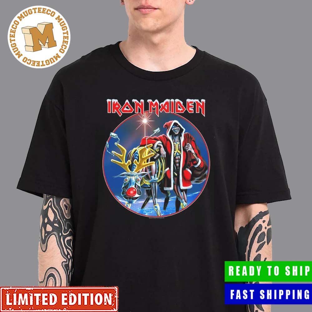 Iron Maiden Santa Eddie Xmas 2023 Unisex T-Shirt Iron Maiden Santa Eddie Xmas 2023 Unisex T-Shirt