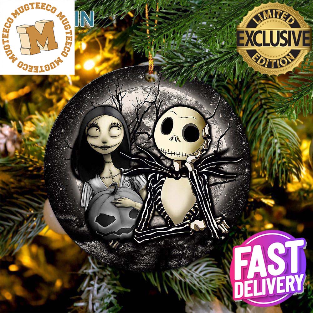 Jack And Sally Nightmare Before Christmas Moonlight Holiday 2023 Couple Gifts Christmas Decorations Ornament Jack And Sally Nightmare Before Christmas Moonlight Holiday 2023 Couple Gifts Christmas Decorations Ornament