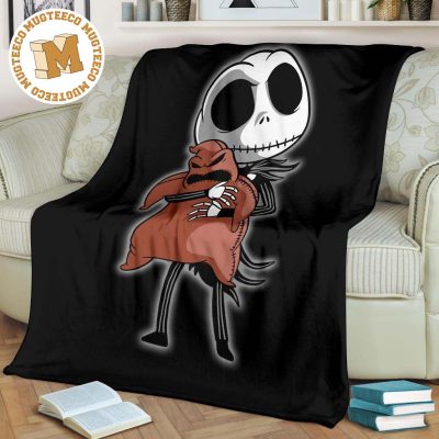 Jack Skellington Hug Oogie Boogie Fleece Blanket Funny Gift Jack Skellington Hug Oogie Boogie Fleece Blanket Funny Gift