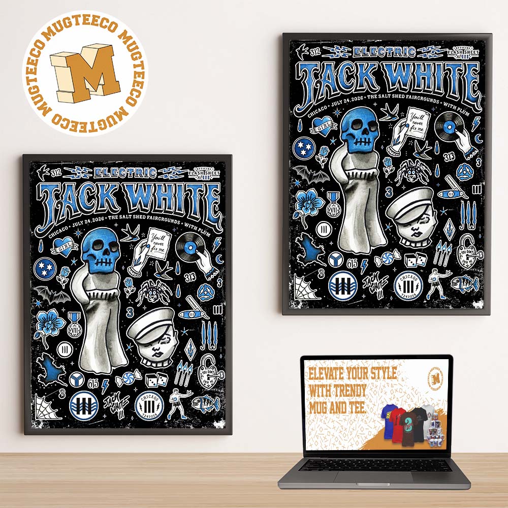 Jack White Chicago Event Poster At The Salt Shed Fairgrounds On July 24 2026 Home Decor Poster Canvas Jack White Chicago Event Poster At The Salt Shed Fairgrounds On July 24 2026 Home Decor Poster Canvas