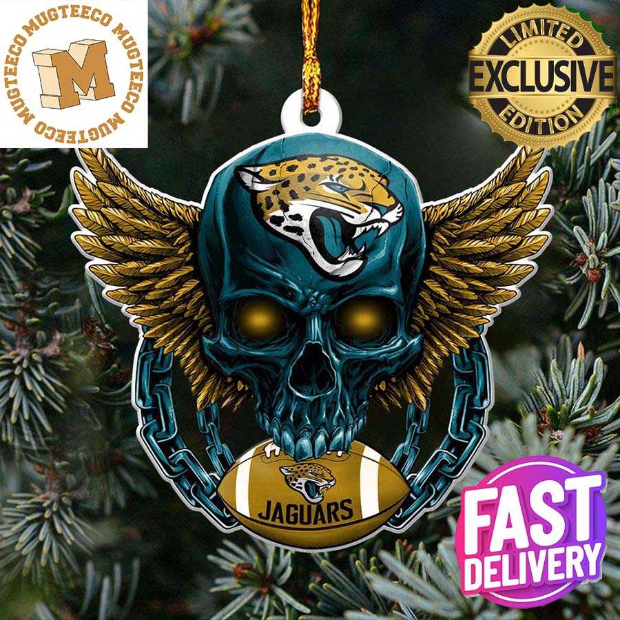 Jacksonville Jaguars NFL Football Skull Xmas Gifts Christmas Tree Decorations Ornament Jacksonville Jaguars NFL Football Skull Xmas Gifts Christmas Tree Decorations Ornament