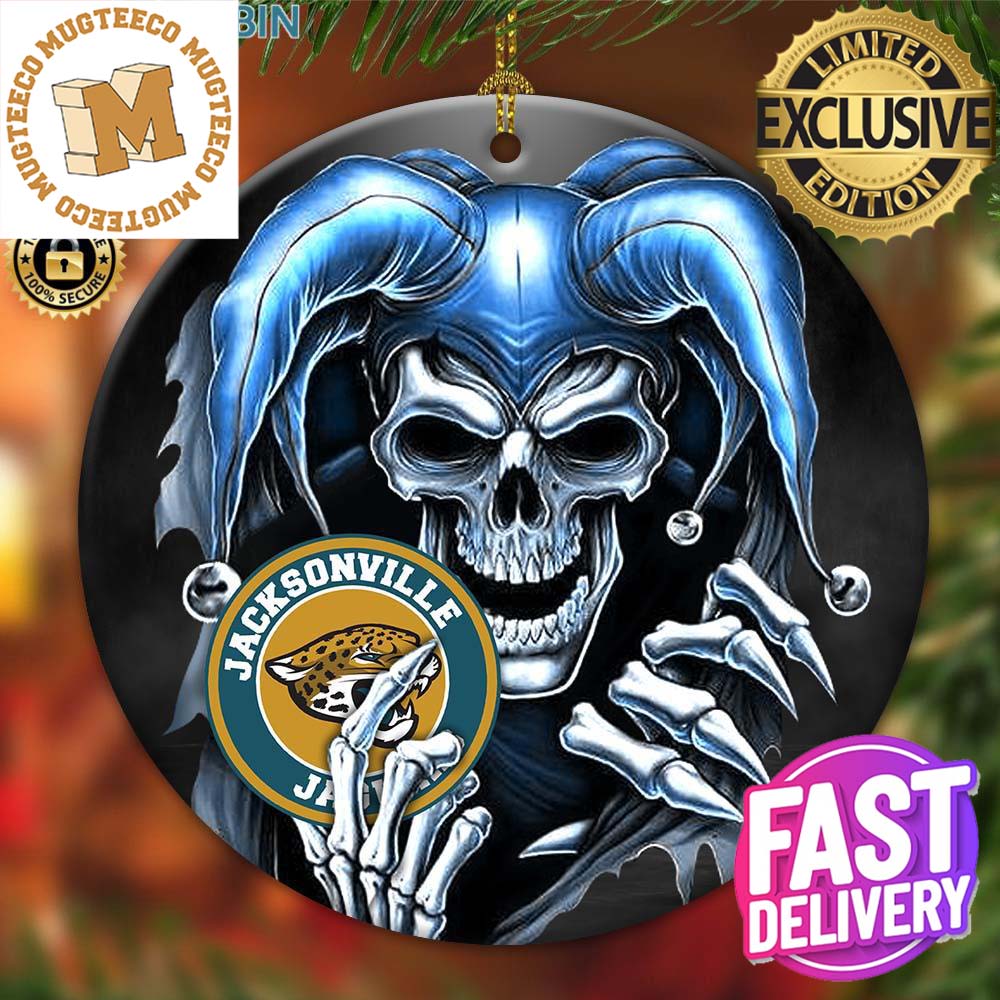Jacksonville Jaguars NFL Skull Joker Best 2023 Holiday Gifts For Fan Christmas Ornament Jacksonville Jaguars NFL Skull Joker Best 2023 Holiday Gifts For Fan Christmas Ornament