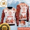 Jagermeister Big Logo Knitting Snowflakes And Pine Tree In Orange And Black Christmas Ugly Sweater Jagermeister Big Logo Knitting Snowflakes And Pine Tree In Orange And Black Christmas Ugly Sweater