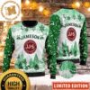 Jameson Irish Whiskey Big Classic Logo Snowflakes Green And Beige Vintage Christmas Ugly Sweater 2023