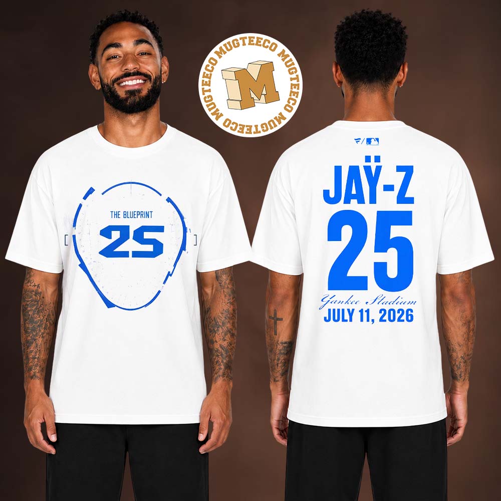 Jay Z 2026 Yankee Stadium 25 The Blueprint Concert Night 2 Merch Tee On July 11 2026 T-Shirt Jay Z 2026 Yankee Stadium 25 The Blueprint Concert Night 2 Merch Tee On July 11 2026 T-Shirt