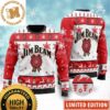 Jim Beam Whiskey Christmas Cheers In Red And Black Holiday Ugly Sweater 2023