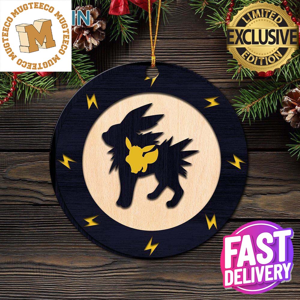 Jolteon Eevee Evolution Pokemon 2023 Holiday Gifts Christmas Decorations Ornament Jolteon Eevee Evolution Pokemon 2023 Holiday Gifts Christmas Decorations Ornament