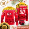 Kansas City Chiefs Custom Name Santa Hat Personalized Custom Name Ugly Christmas Sweater