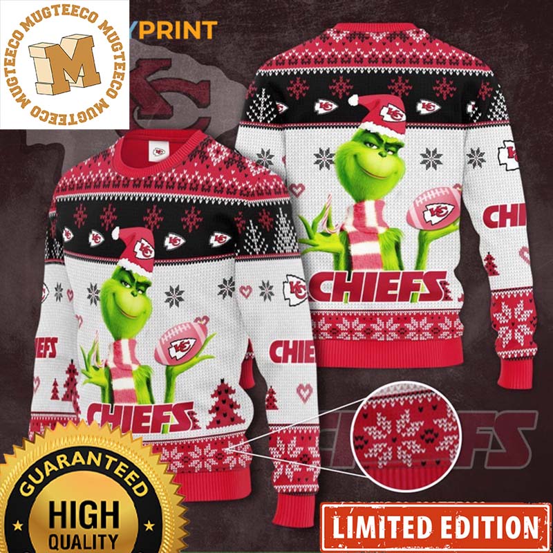 Kansas City Chiefs Grinch Funny 2023 Gift For Fan Ugly Christmas Sweater Kansas City Chiefs Grinch Funny 2023 Gift For Fan Ugly Christmas Sweater