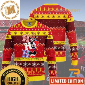 Kansas City Chiefs HoHoHo Mickey NFL Christmas Ugly Sweater