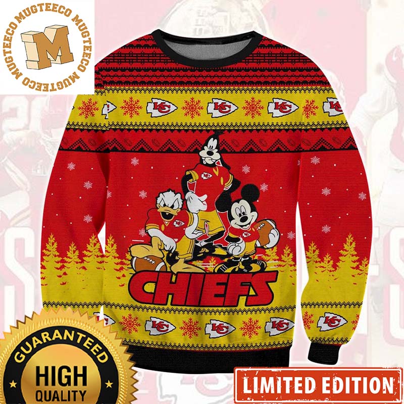 Kansas City Chiefs Mickey Donald Goofy Ugly Sweater Christmas 2023 Holiday Gifts Kansas City Chiefs Mickey Donald Goofy Ugly Sweater Christmas 2023 Holiday Gifts