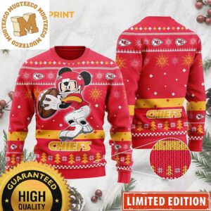 Kansas City Chiefs Mickey Mouse Player Ugly Sweater – KC Chiefs Ugly Christmas Sweater