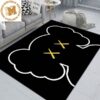 Kaws Black On Black Punk Rock And Butterfly In Black Background Rug Carpet Kaws Black On Black Punk Rock And Butterfly In Black Background Rug Carpet