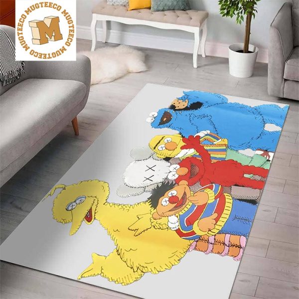 Kaws Companion x Sesame Street Friends In White Background For Living Room Kaws Companion x Sesame Street Friends In White Background For Living Room