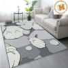 Kaws Holiday Black In White Background Rug Home Decor Kaws Holiday Black In White Background Rug Home Decor