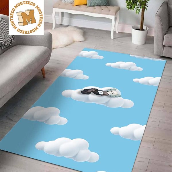 Kaws Holiday In The Cloud In Sky Blue Background For Living Room Carpet Rugs Kaws Holiday In The Cloud In Sky Blue Background For Living Room Carpet Rugs