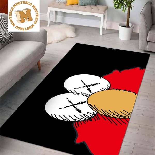 Kaws x Elmo Sesame Street Head In Black Background For Living Room Kaws x Elmo Sesame Street Head In Black Background For Living Room