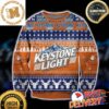Keystone Light Beer Logo Snowflakes Reindeer Knitting White And Blue Christmas Ugly Sweater Keystone Light Beer Logo Snowflakes Reindeer Knitting White And Blue Christmas Ugly Sweater