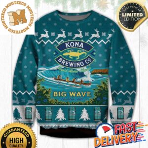 Kona Brewing Big Wave Golden Ale Ugly Christmas Sweater For Holiday 2023 Xmas Gifts