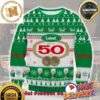 Labatt Blue Imported Snowflakes Knitting White And Blue Christmas Ugly Sweater Labatt Blue Imported Snowflakes Knitting White And Blue Christmas Ugly Sweater
