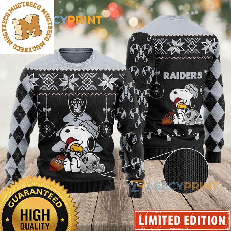 Las Vegas Raiders Charlie Brown Peanuts Snoopy NFL Ugly Sweater Las Vegas Raiders Charlie Brown Peanuts Snoopy NFL Ugly Sweater