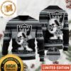 Las Vegas Raiders Player With Ball And Helmet Raiders NFL Christmas Ugly Wool Sweater Las Vegas Raiders Player With Ball And Helmet Raiders NFL Christmas Ugly Wool Sweater