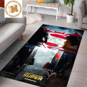 Lego Batman Vs Super Man Dawn Of Justice Area Rug Home Decor