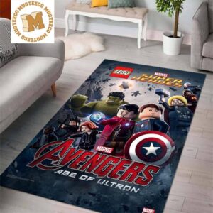 Lego Marvel Super Heroes Avengers Age Of Ultron Area Rug Home Decor