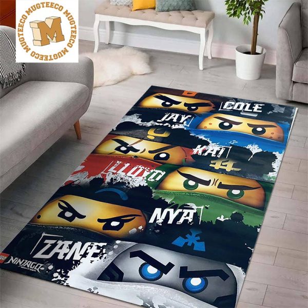 Lego Ninjago All The Ninja Characters Area Rug Home Decor Lego Ninjago All The Ninja Characters Area Rug Home Decor
