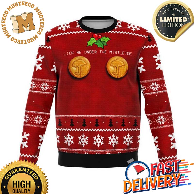 Lick He Under The Mistletoe Ugly Christmas Sweater For Holiday 2023 Xmas Gifts Lick He Under The Mistletoe Ugly Christmas Sweater For Holiday 2023 Xmas Gifts