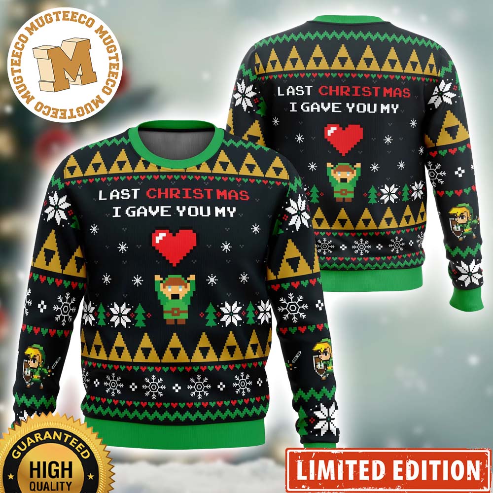 Link Last Christmas I Gave You My Heart Legend of Zelda Ugly Christmas Sweater Link Last Christmas I Gave You My Heart Legend of Zelda Ugly Christmas Sweater