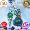 Los Angeles Chargers NFL Merry Christmas Circle Decorations Ornament Los Angeles Chargers NFL Merry Christmas Circle Decorations Ornament