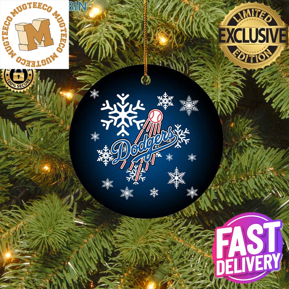 Los Angeles Dodgers MLB Xmas Gifts Merry Christmas Circle Ornament Los Angeles Dodgers MLB Xmas Gifts Merry Christmas Circle Ornament