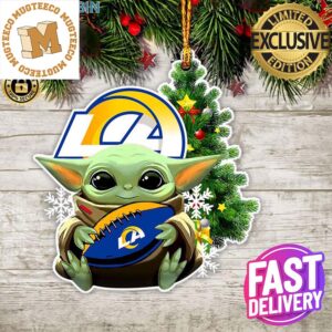 Los Angeles Rams Baby Yoda NFL Christmas Tree Decorations Ornament