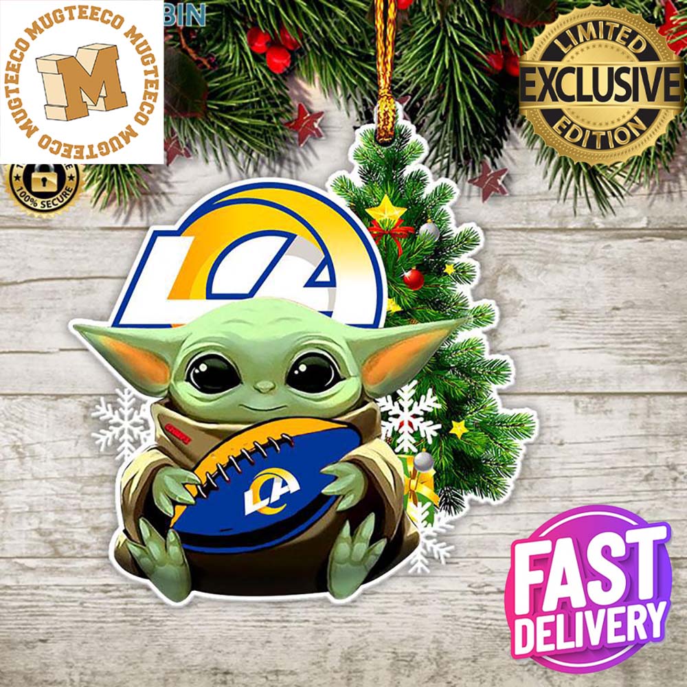 Los Angeles Rams Baby Yoda NFL Christmas Tree Decorations Ornament Los Angeles Rams Baby Yoda NFL Christmas Tree Decorations Ornament