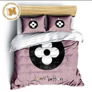 Louis Vuitton Monogram Icon x Peanuts Cartoon Snoopy In Sand Pink Monogram Comforter Bedding Set